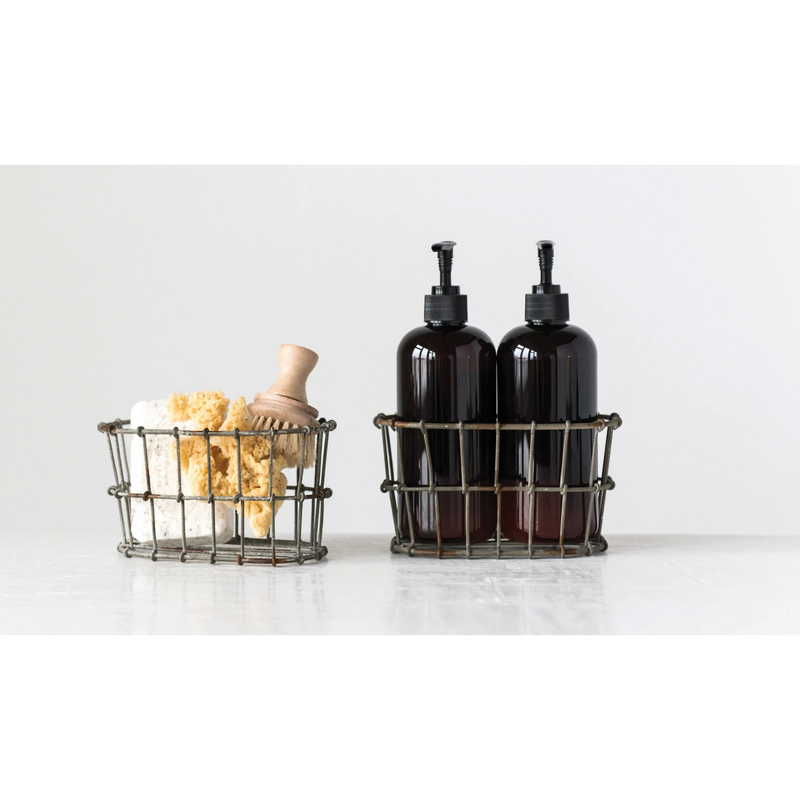 Wire Basket Lotion/Soap Bottle Holder