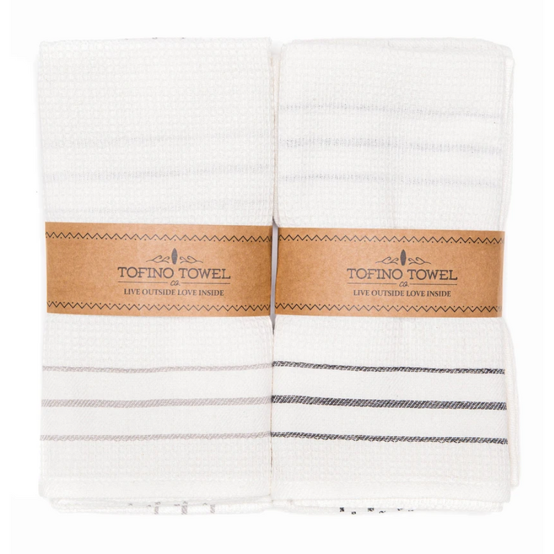 The Epicure Kitchen Towel - Off White and Black