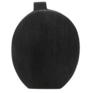 Textured Stoneware Vase - Matte Black