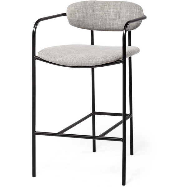 Parker Grey Fabric Counter Stool