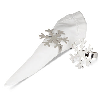 Set of Four Snowflake Napkin Rings