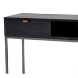 Trey Console Table - Blackwash Polar