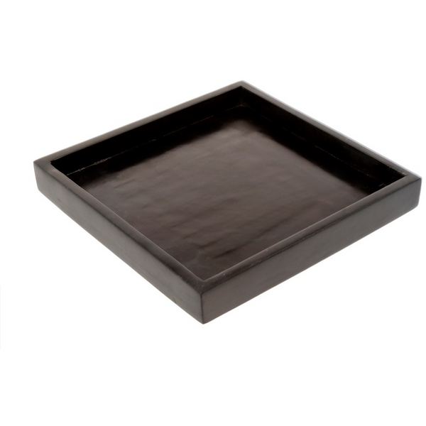 Square Black Stone Tray, Small