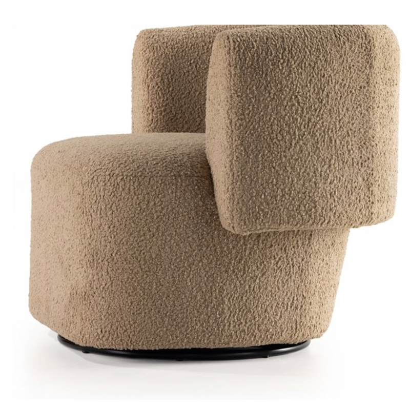 Tybalt Swivel Chair - Sheepskin Camel