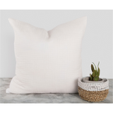 Crinkle Cushion, White - 20"