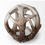 Ramus Brown Antler Shaped Decorative Resin Orb Ball