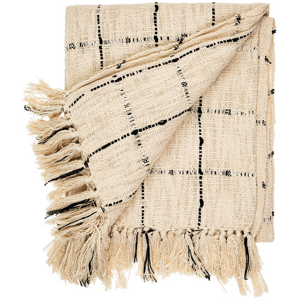 Margot Woven Throw - White