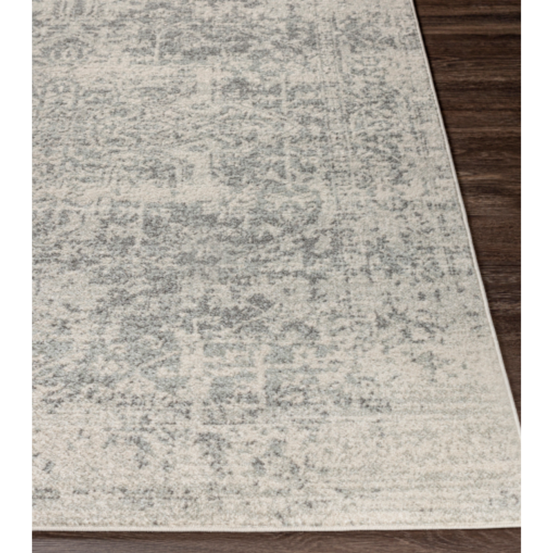 Harput Rug in Medium Gray/Light Beige