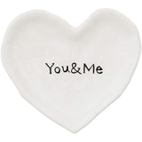 Ceramic Heart Dish - You & Me