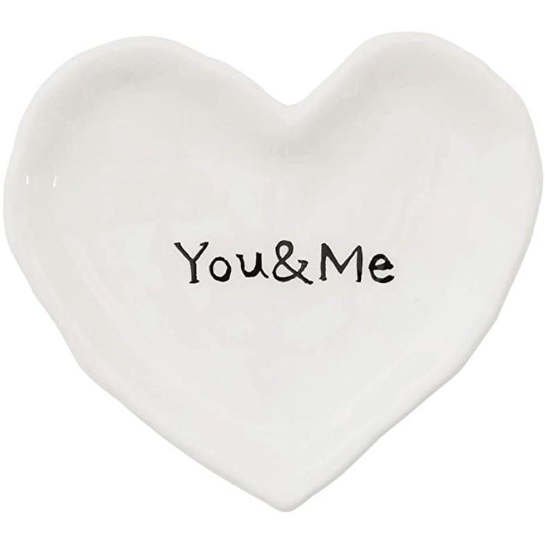 Ceramic Heart Dish - You & Me