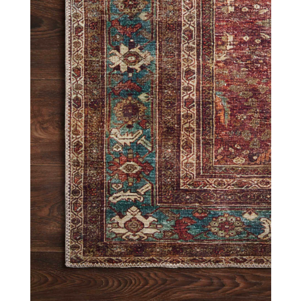 Layla Rug - Brick / Blue