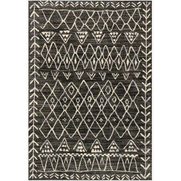 Emory Rug - Black and Ivory