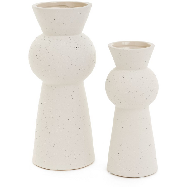 Giotto Small Textured Ceramic Vase Cream