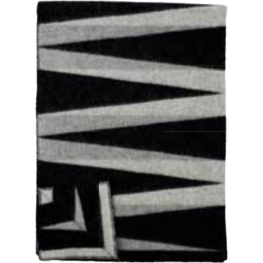 Zixten Wool Throw, black / grey