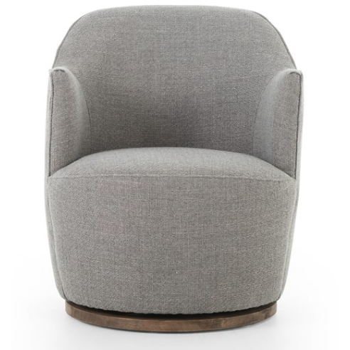 Rora Swivel Chair in Gibson Silver