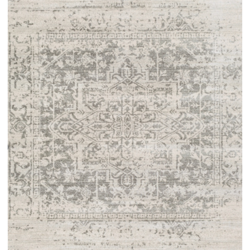 Harput Rug in Medium Gray/Light Beige