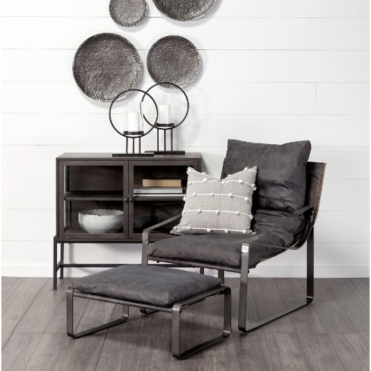 Arelius Accent Cabinet - Black Brown