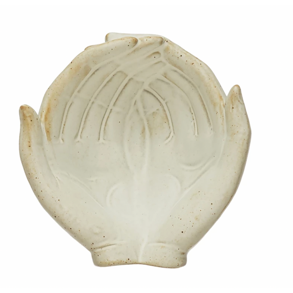 Stoneware Hands Bowl