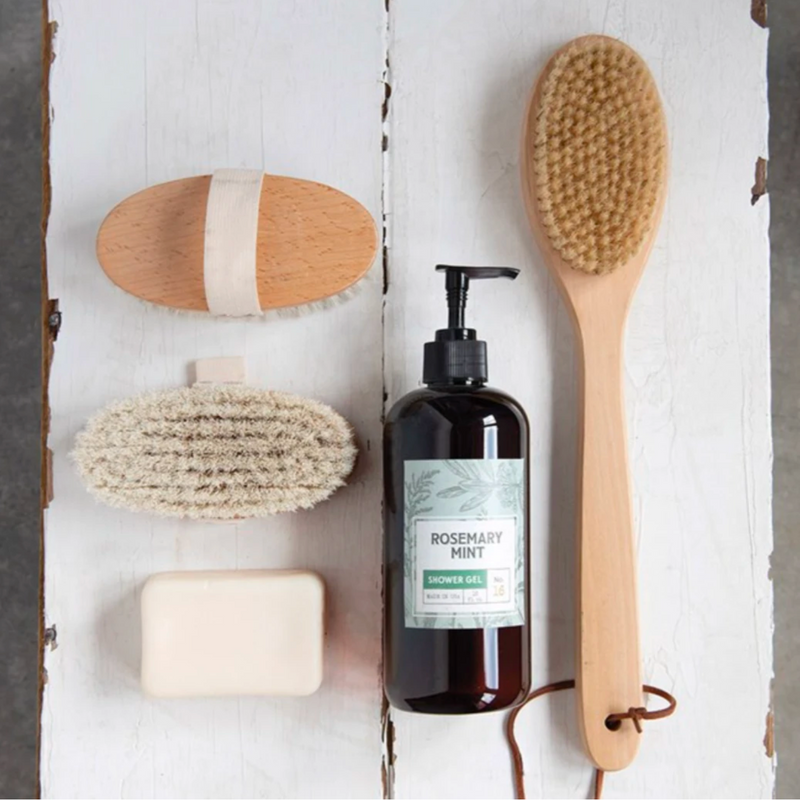 Long Wood Natural Bath Brush