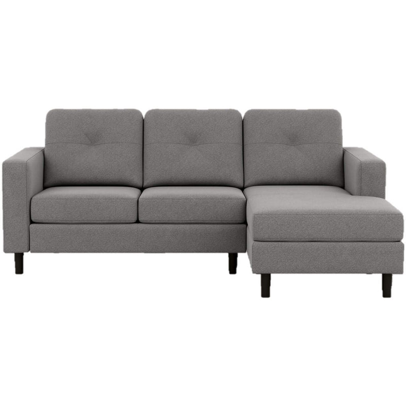 Solo 2 piece sectional sofa with right hand chaise - Mila Grey