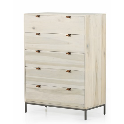 Trey 5 Drawer Dresser in Dove Poplar