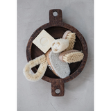 Loofa Brush with Cotton Rope Hanger, Natural