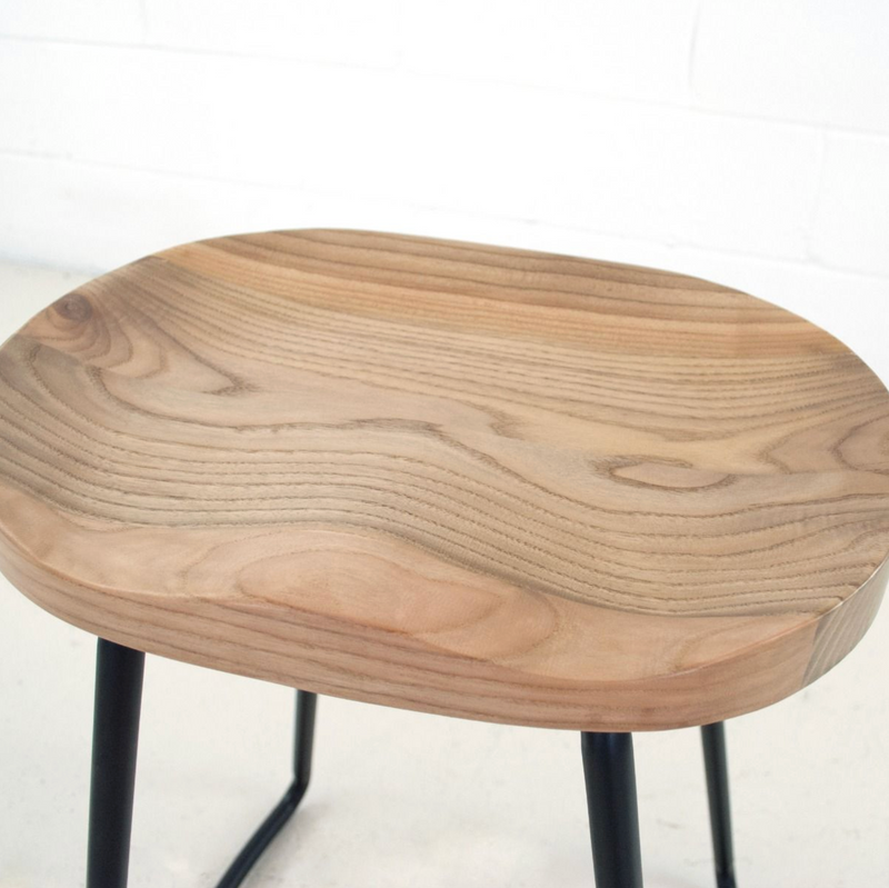 Saddle Stool - Natural Counter