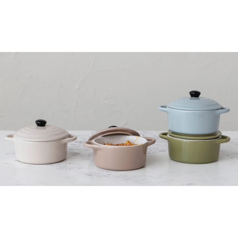 1 Cup Stoneware Mini Baker, 4 Colours
