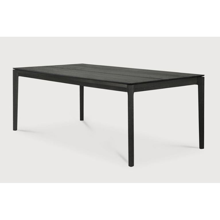 Oak Bok Black Extendable Dining Table