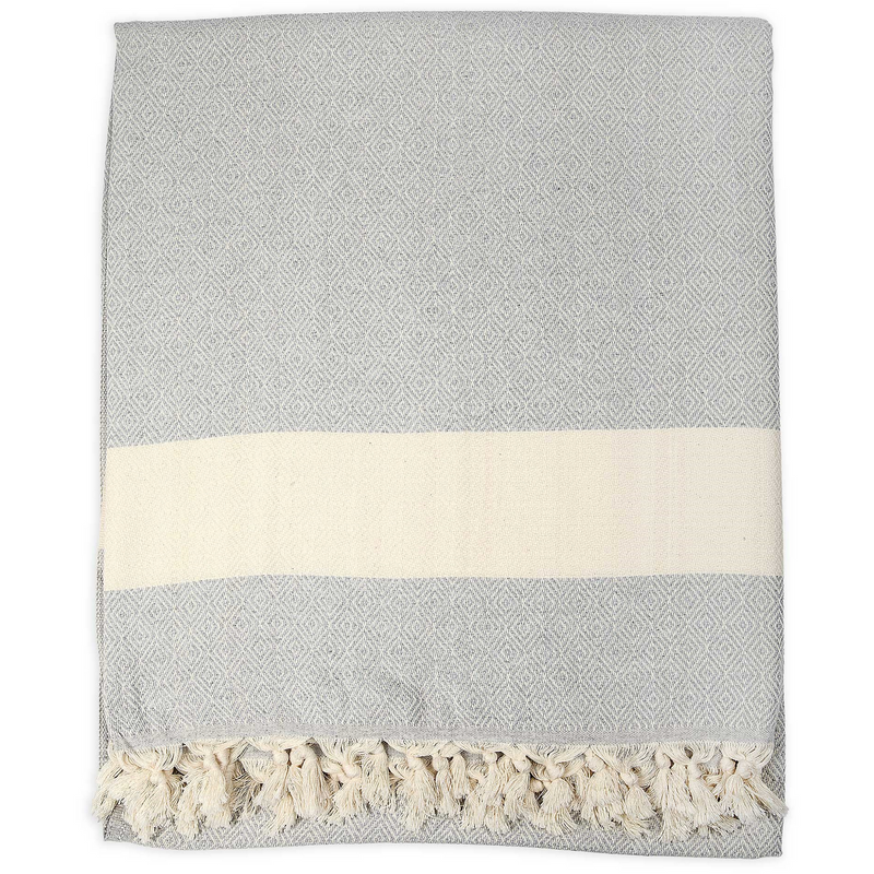 Turkish Cotton Blanket - Diamond Mist