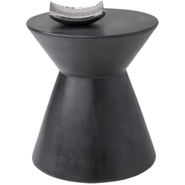 Astley Concrete End Table - Black