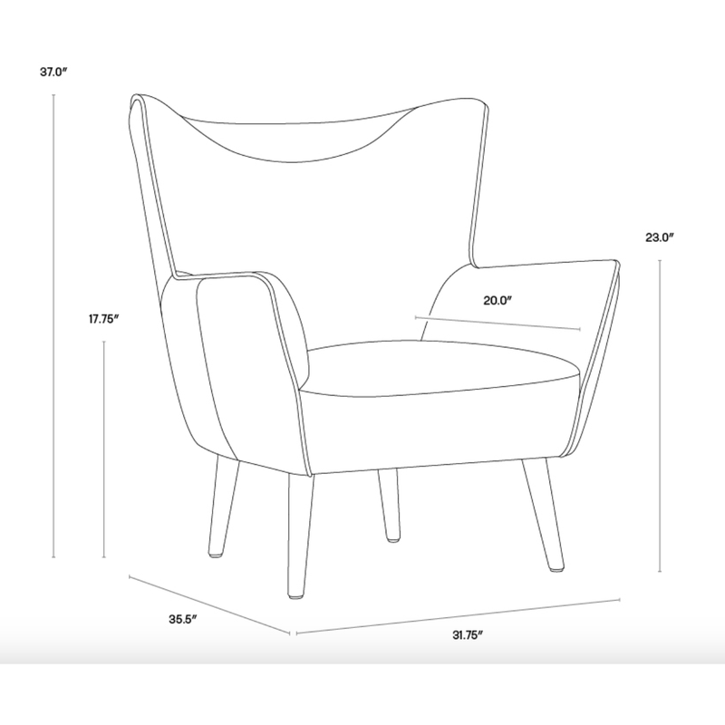 Luther Lounge Chair - Havana Dark Brown