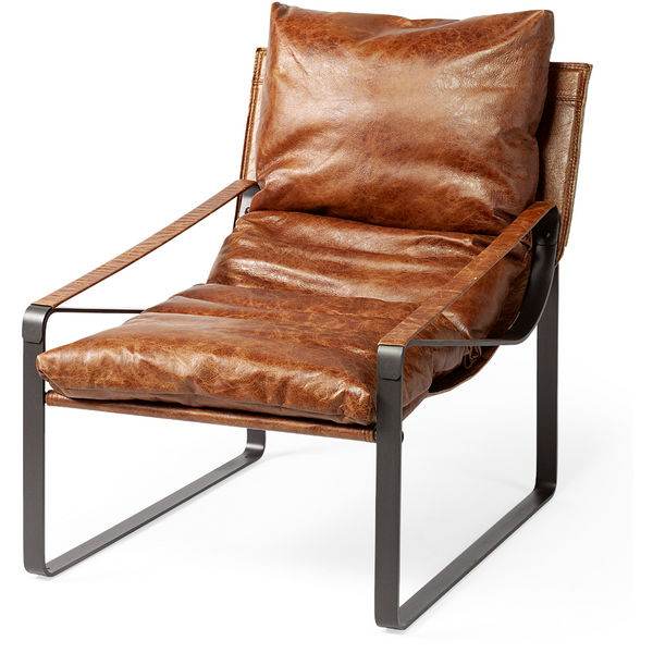 Hornet Accent Chair - Brown Leather