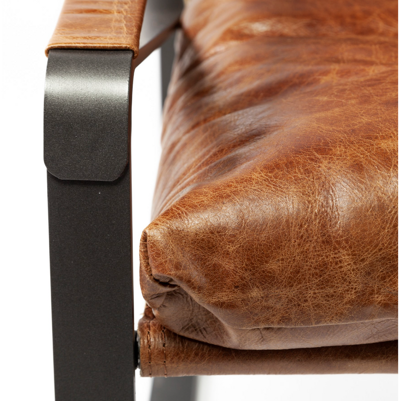 Hornet Accent Chair - Brown Leather