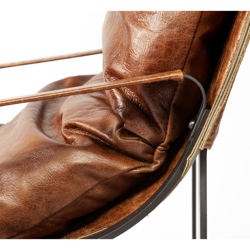 Hornet Accent Chair - Brown Leather
