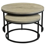 Drey Round Nested Tables, Set of Two