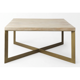 Faye Light Brown Wood Coffee Table