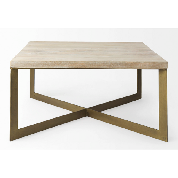 Faye Light Brown Wood Coffee Table