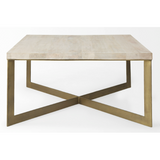 Faye Light Brown Wood Coffee Table