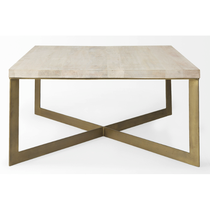Faye Light Brown Wood Coffee Table