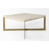 Faye Light Brown Wood Coffee Table