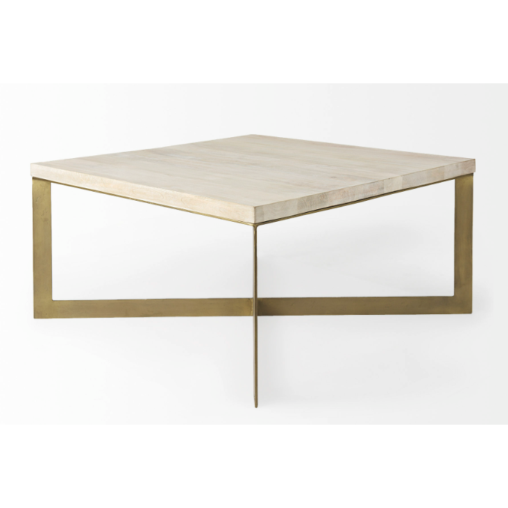 Faye Light Brown Wood Coffee Table