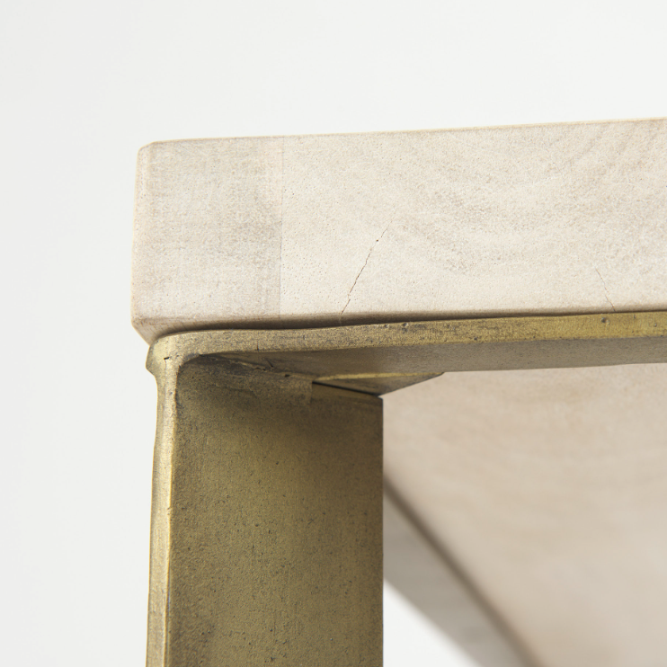 Faye Light Brown Wood Coffee Table