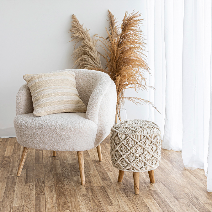 Bohemian Vintage Macrame Stool