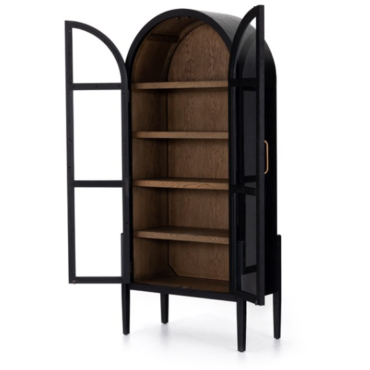 Tolle Cabinet - Matte Black with Drifted Oak