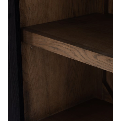 Tolle Cabinet - Matte Black with Drifted Oak