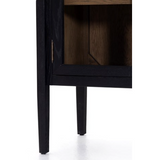 Tolle Cabinet - Matte Black with Drifted Oak