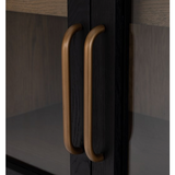 Tolle Cabinet - Matte Black with Drifted Oak