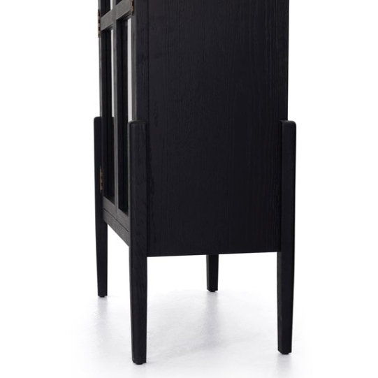 Tolle Cabinet - Matte Black with Drifted Oak