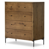 Eaton 5 Drawer Dresser - Amber Oak Resin